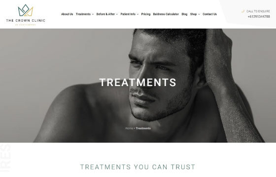 crown clinic treatments page