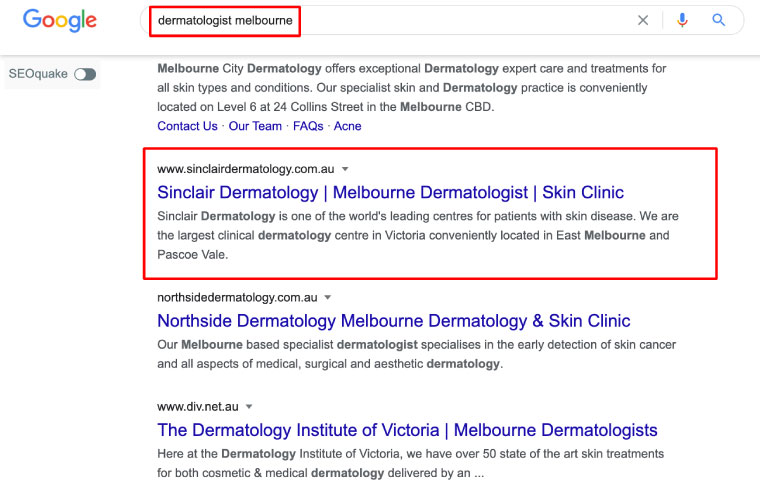 web design for dermatologists