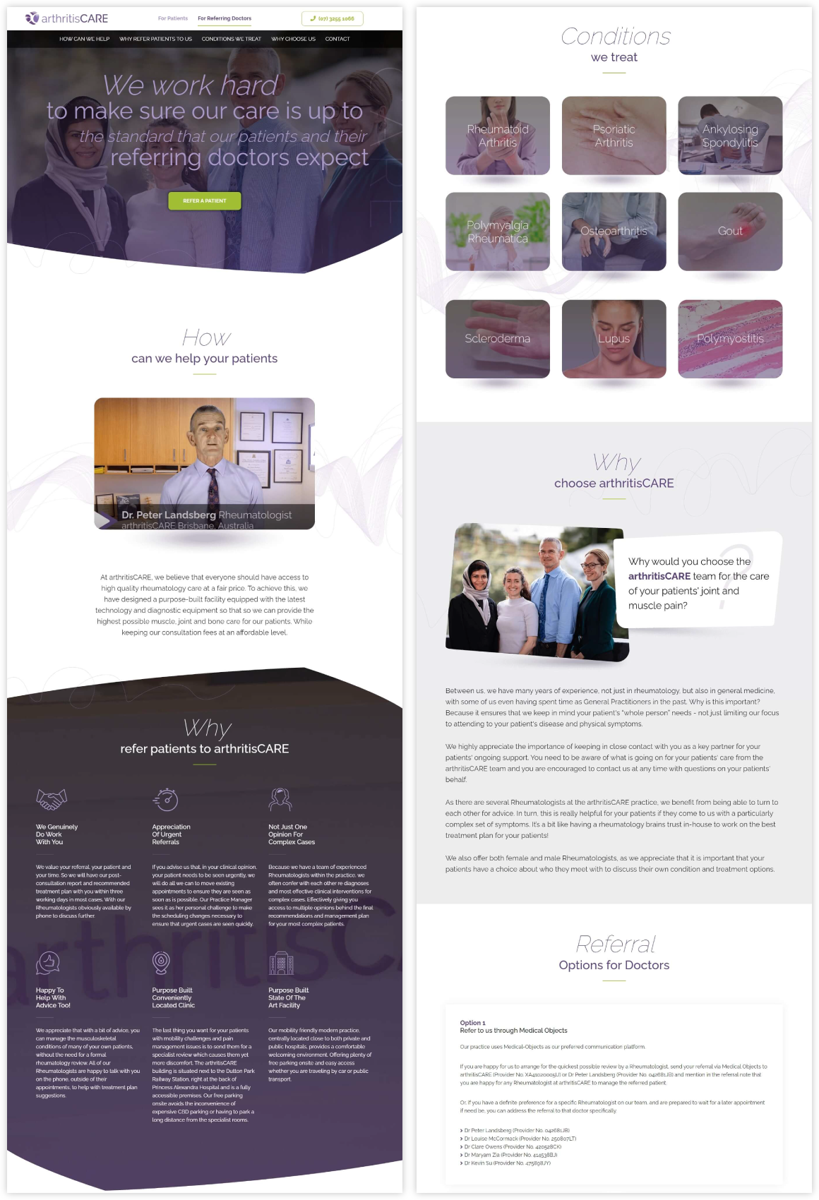 best looking websites in Rheumatology sector