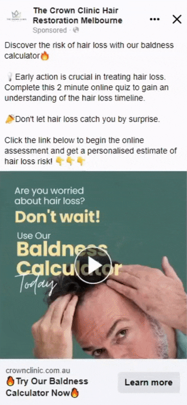 Baldndess Calculator Facebook Feed Ad