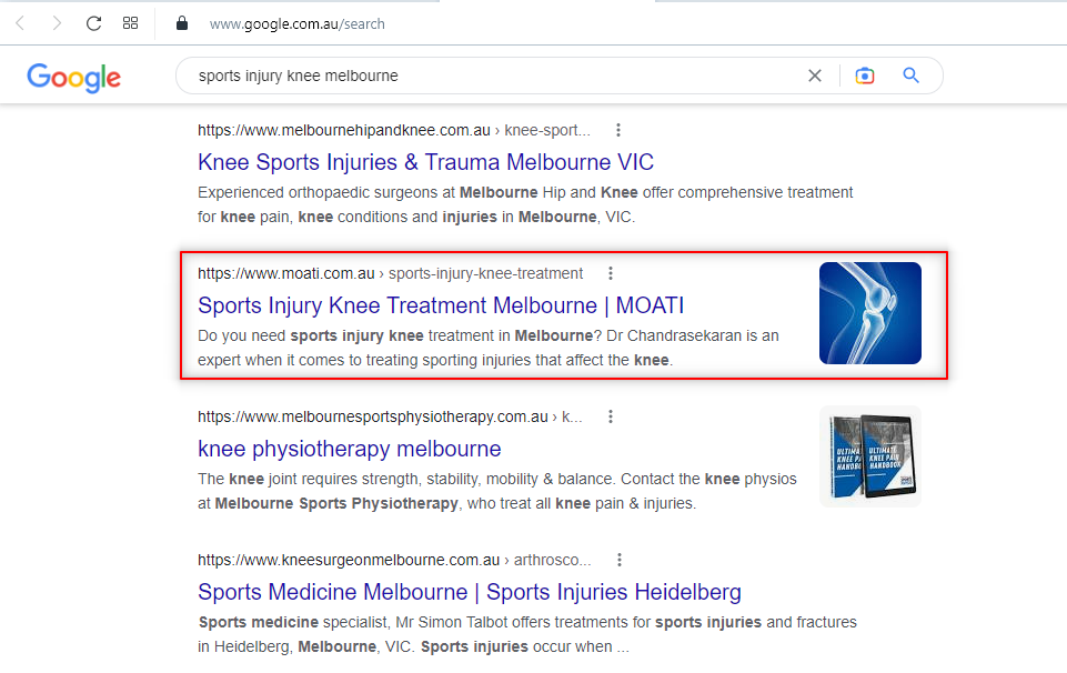sports injury knee melbourne