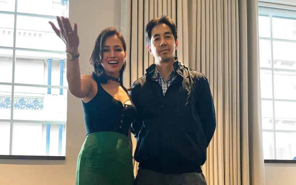 London UK Huyen Truong With Mr Patrick Goon at BAAPS Marketing For Plastic Surgeons UK bg