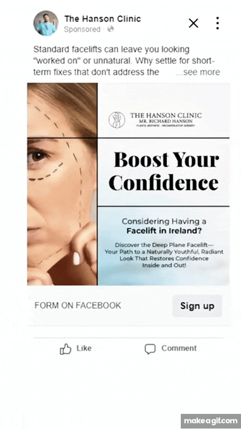 The Hanson Clinic Plastic Surgery Facebook Ad