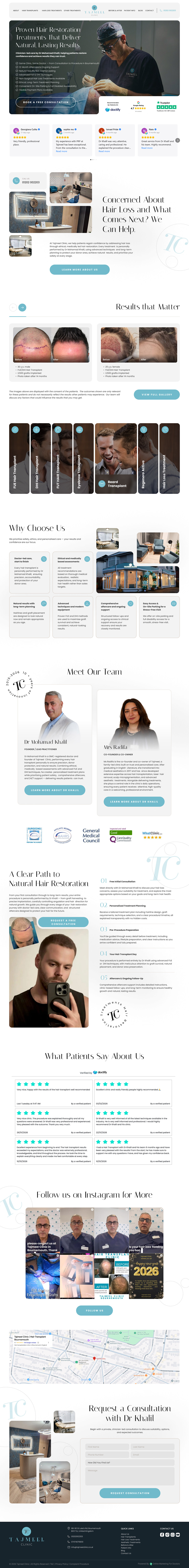 Homepage for Tajmeel by OMD