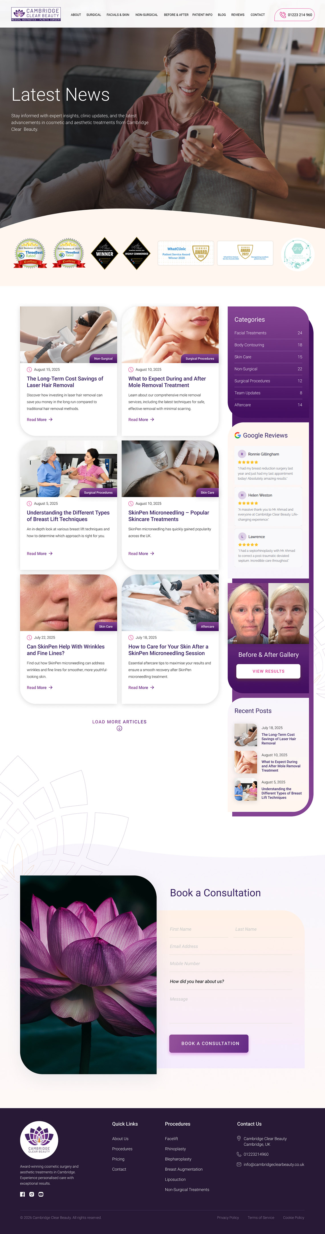 Blog For Cambridge Clear Beauty By OMD