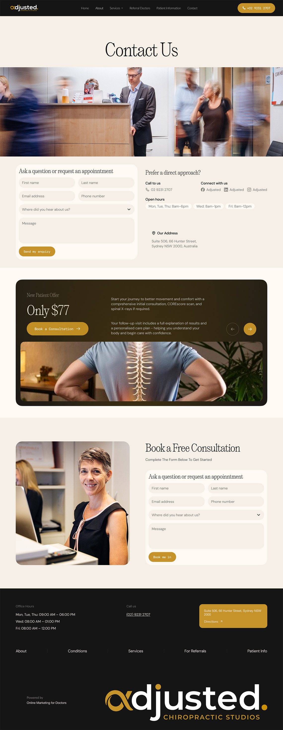 Contact us Adjusted by OMD