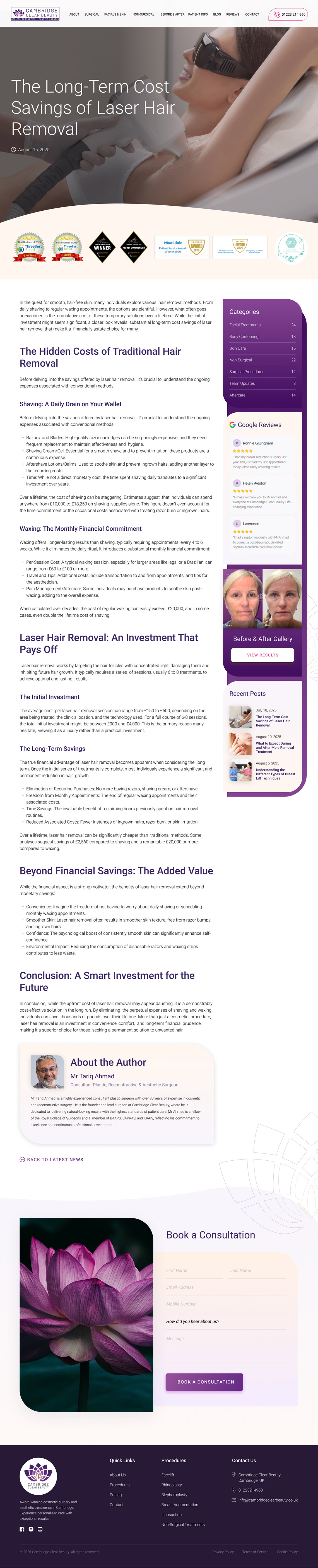Blog Post For Cambridge Clear Beauty By OMD