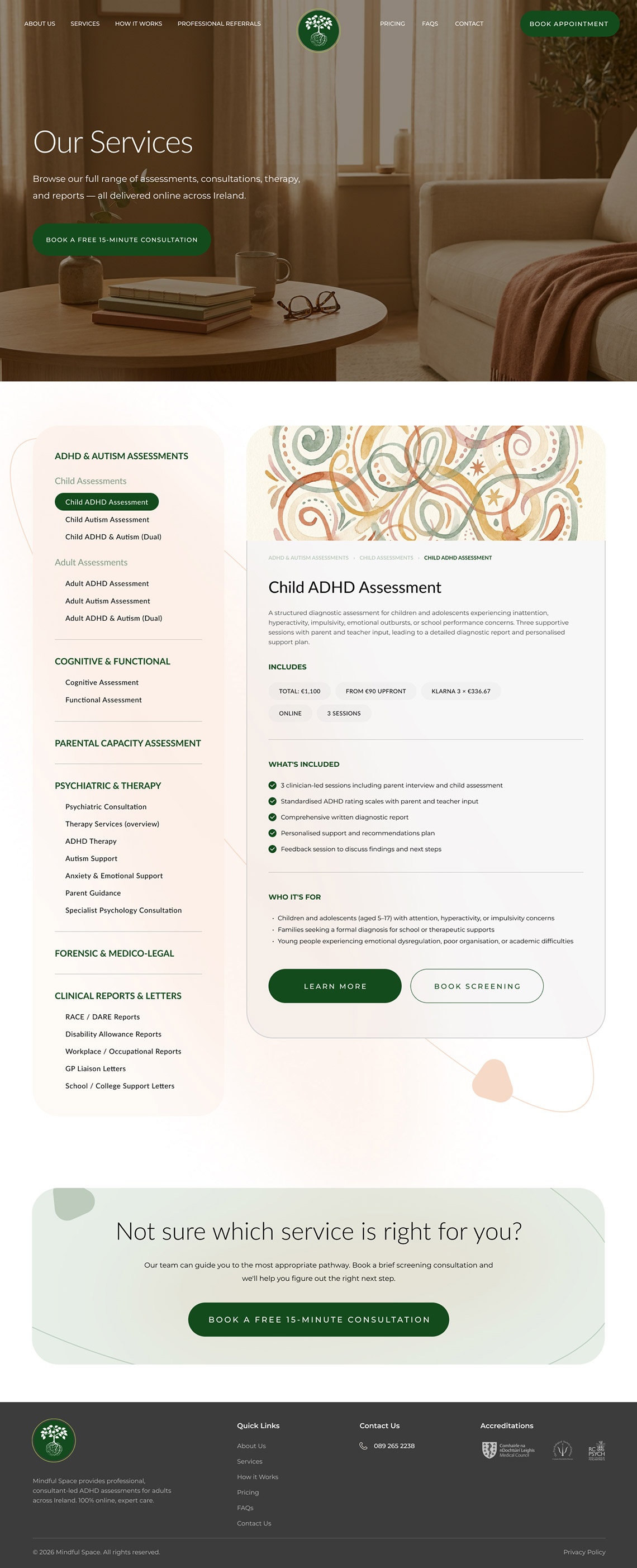 Services Hub for Mindful by OMD