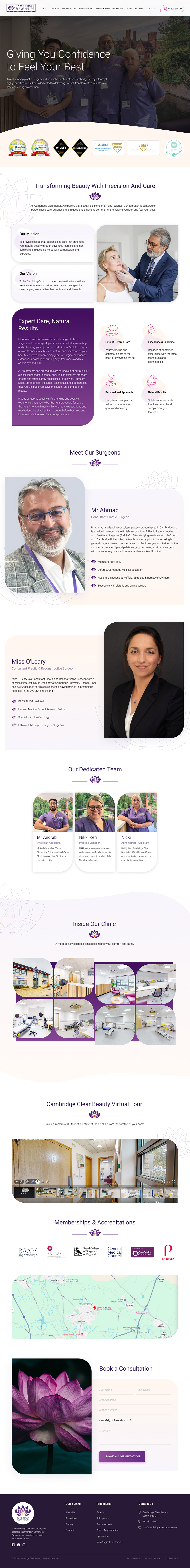 About Us For Cambridge Clear Beauty By OMD