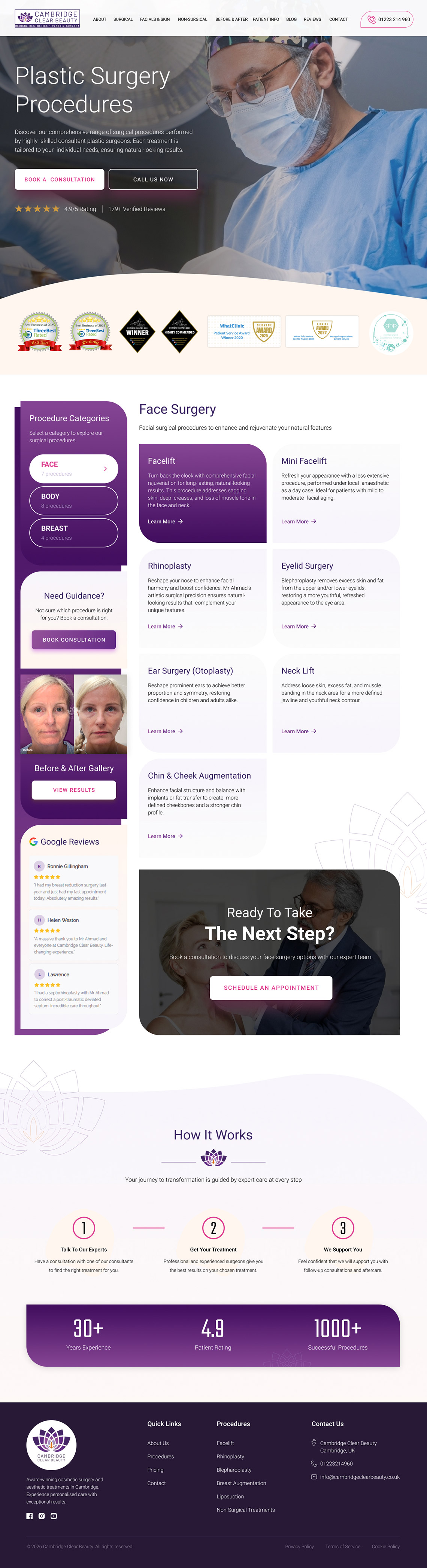 Plastic Surgery For Cambridge Clear Beauty By OMD