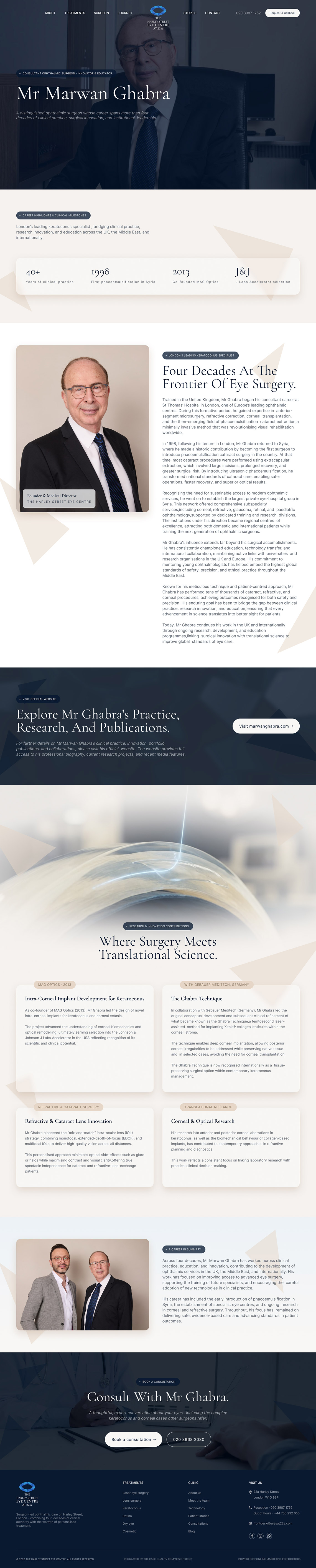 Dr Marwan Ghabra for Harley Street Eye Centre by OMD