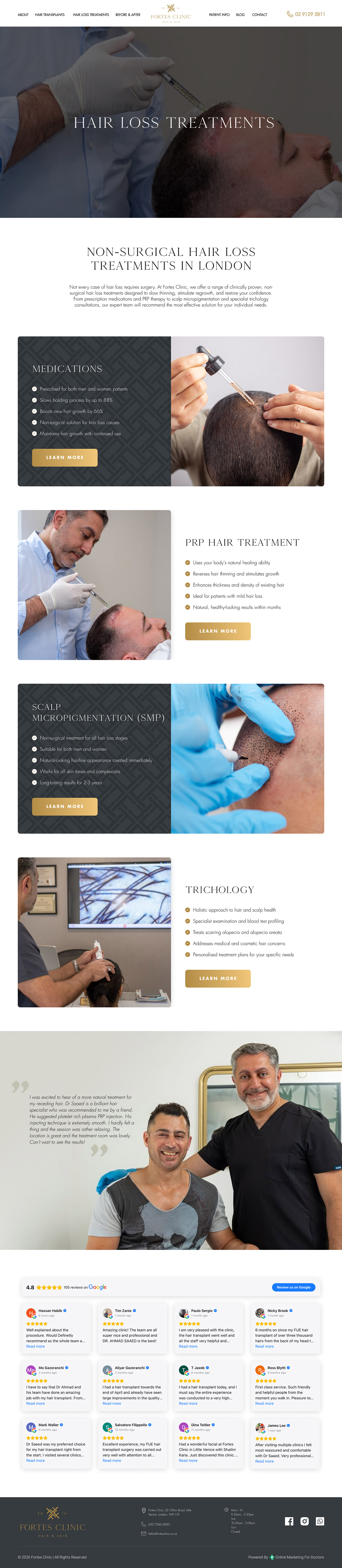 Hair Loss Treatments For Fortes Clinic by OMD