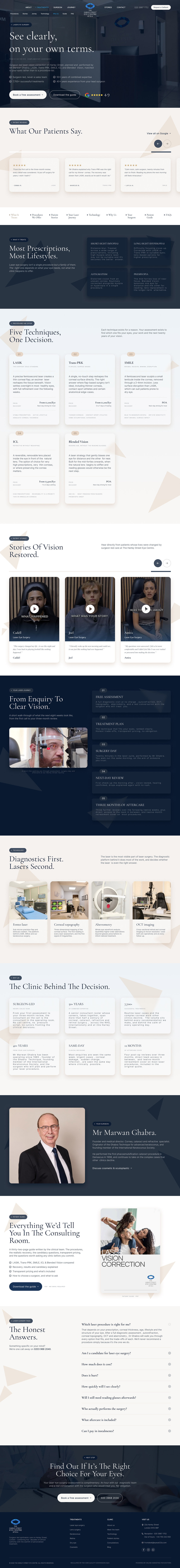 Laser eye surgery for Harley Street Eye Centre by OMD