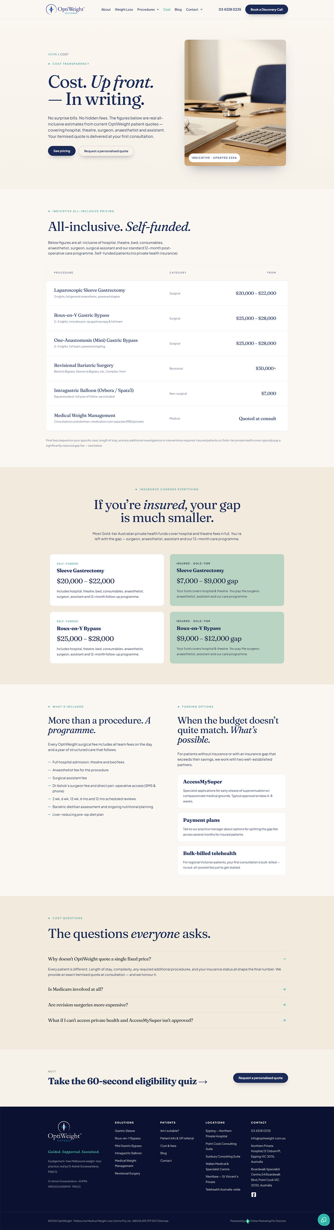 Optiweight Cost