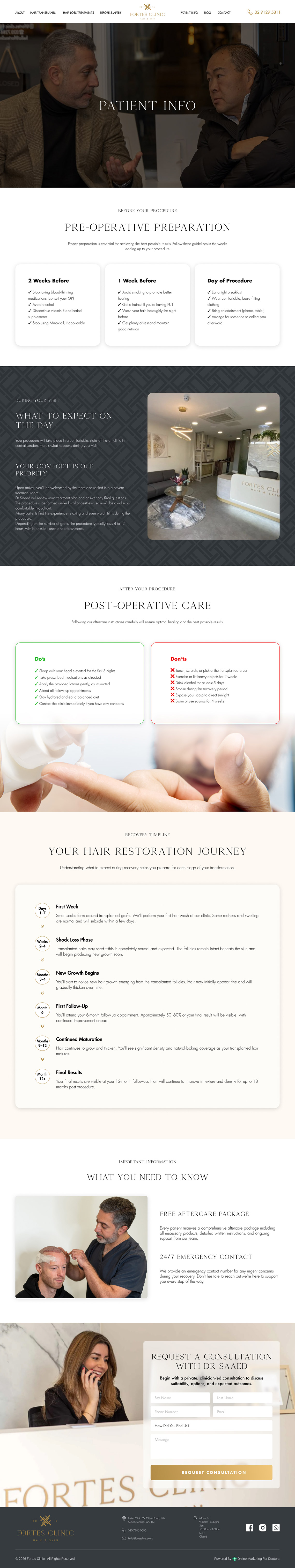 Patient Info For Fortes Clinic by OMD