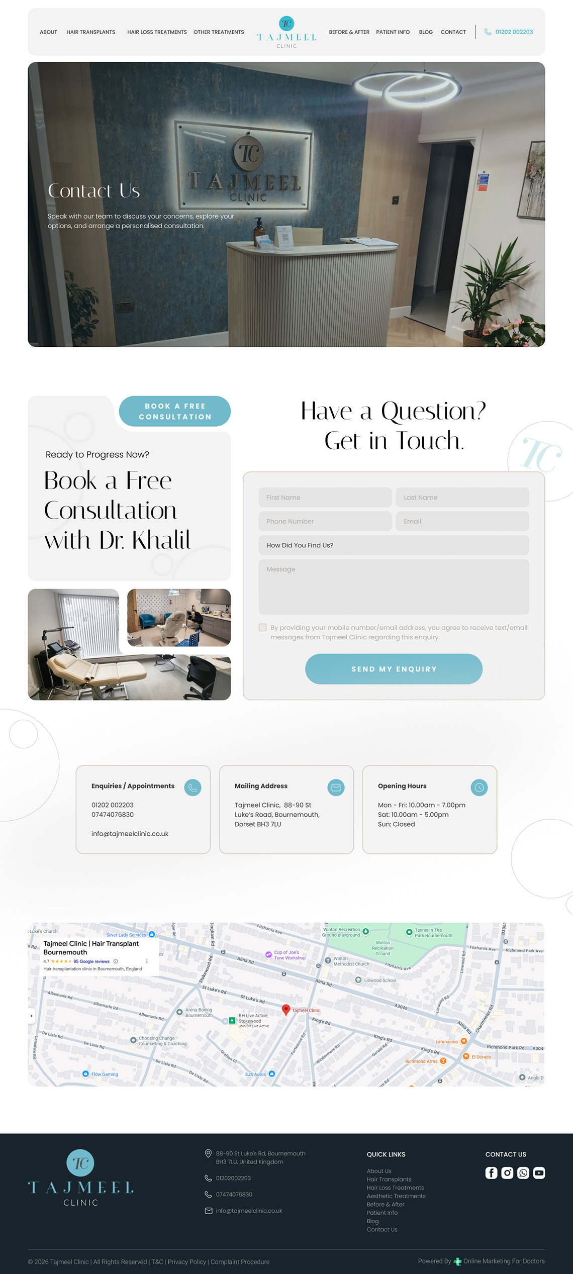 Tajmeel Clinic Contact by OMD